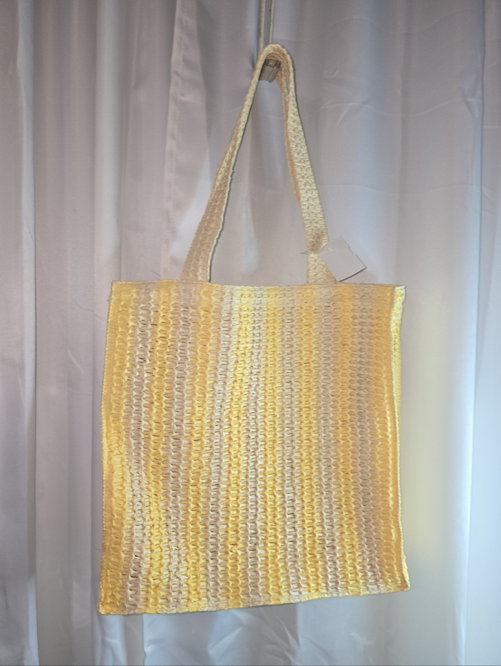 Woven Yellow Tote Bag - Unbranded